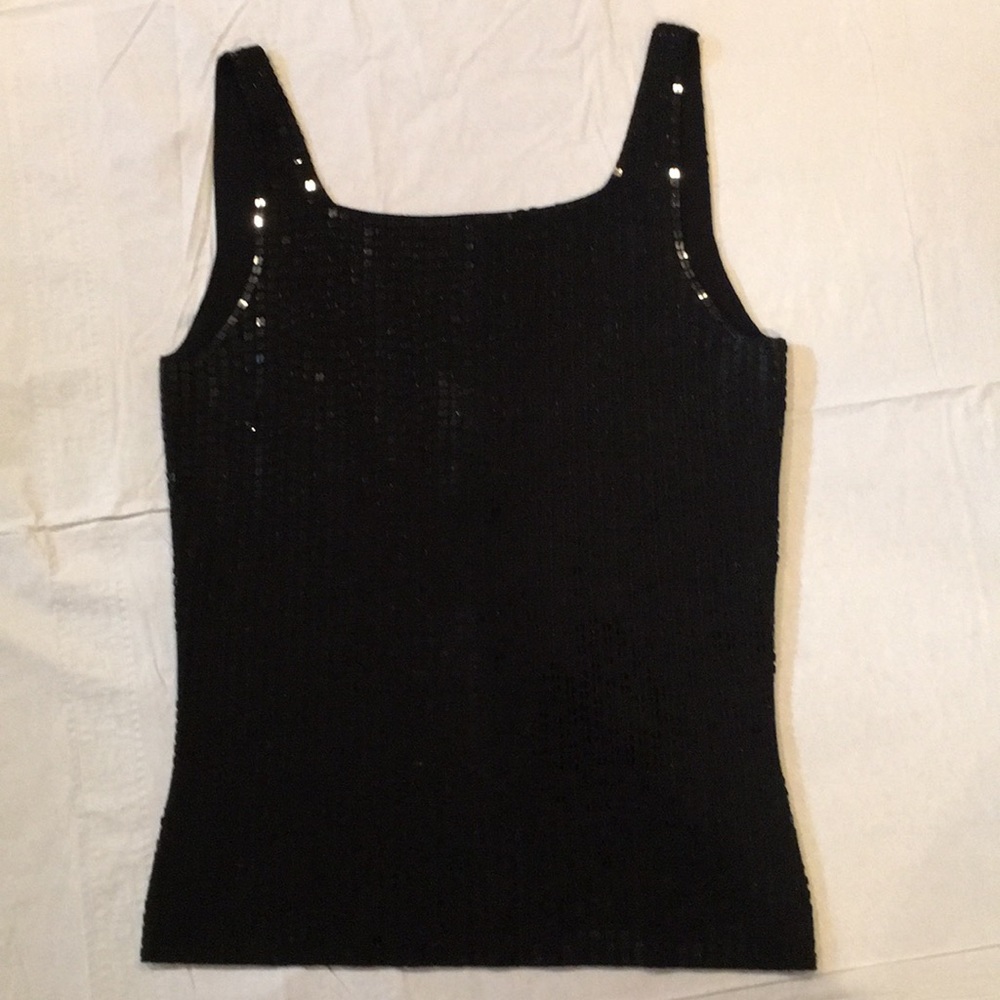 INC black sequence tank top